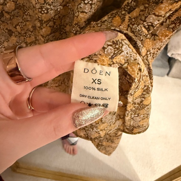 Doen Baudoin Silk Vintage Style Dress in Lady Emma Floral - Picture 6 of 7